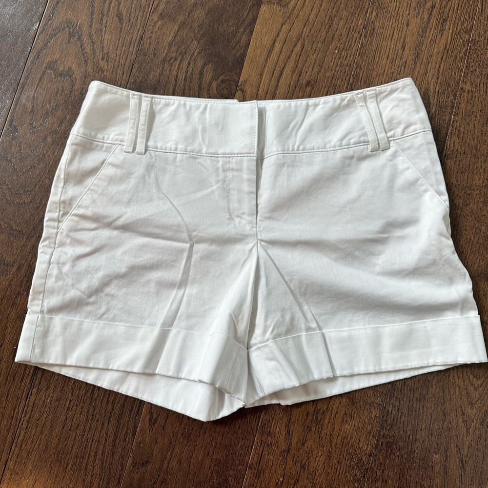 Express White Cotton Shorts